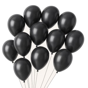 GLOBOLANDIA GLOBOS PERLADOS 12" NEGRO x 25u